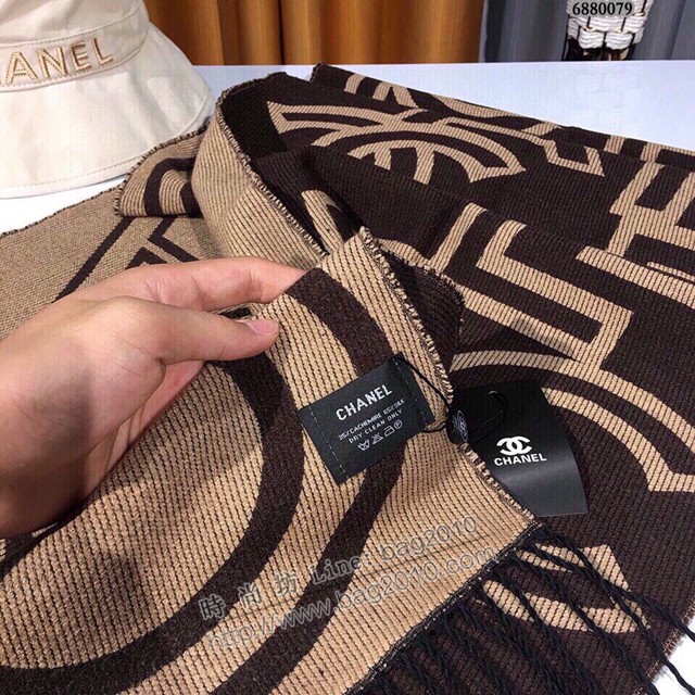 CHANEL專櫃新款女士圍巾 香奈兒2021新款銀絲仿羊絨提花圍巾  mmj1043